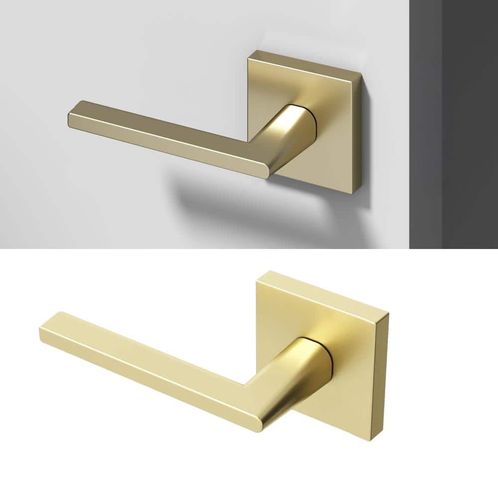 Quadra Metal Brushed Champagne Gold Dummy Door Handle with Square Rosette price history on PriceWatchPro