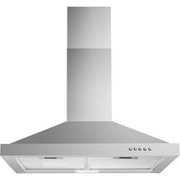 Wall Mount Range Hood 30 inch Stainless Steel Chimney-Style Over Stove Vent Hood with LED Light, 3 Speed Fan, 450 CFM