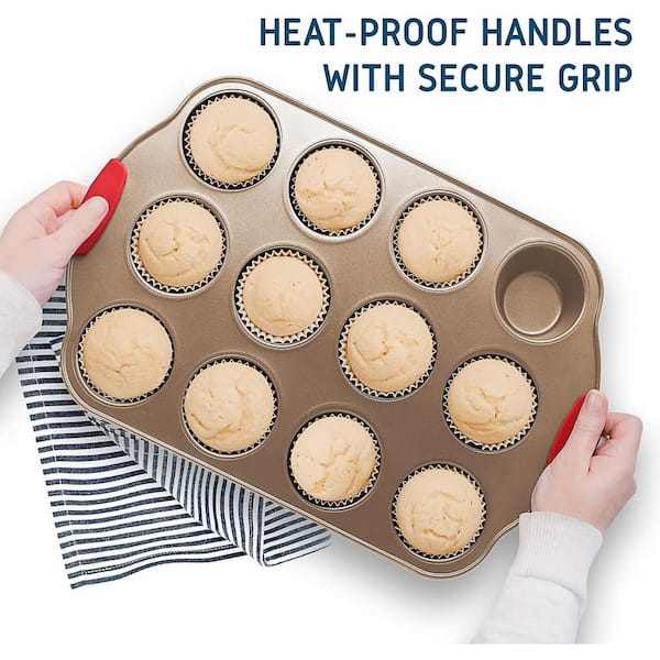 Silicone Handle Muffin Pan