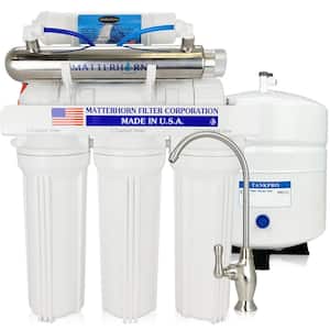 6-Stage Under-Sink Superior Reverse Osmosis UV Water Filter System 50 GPD Membrane