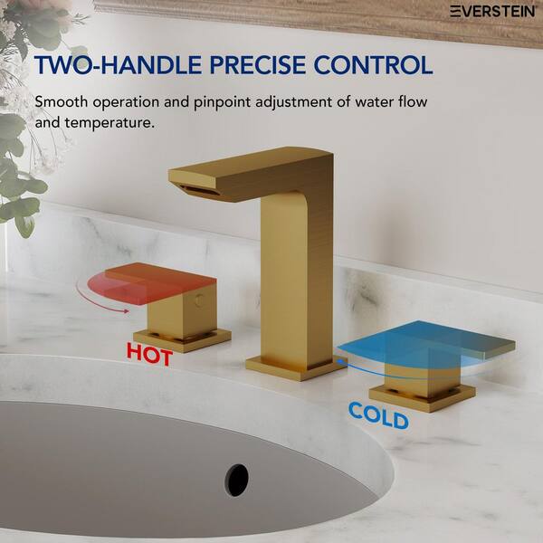 EVERSTEIN Minimalist 2-Handle 3-Hole Bathroom Sink Faucet