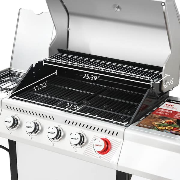 Royal Gourmet 5-Burner Propane Gas Grill in Stainless Steel with Sear  Burner and Side Burner GA5401T - The Home Depot