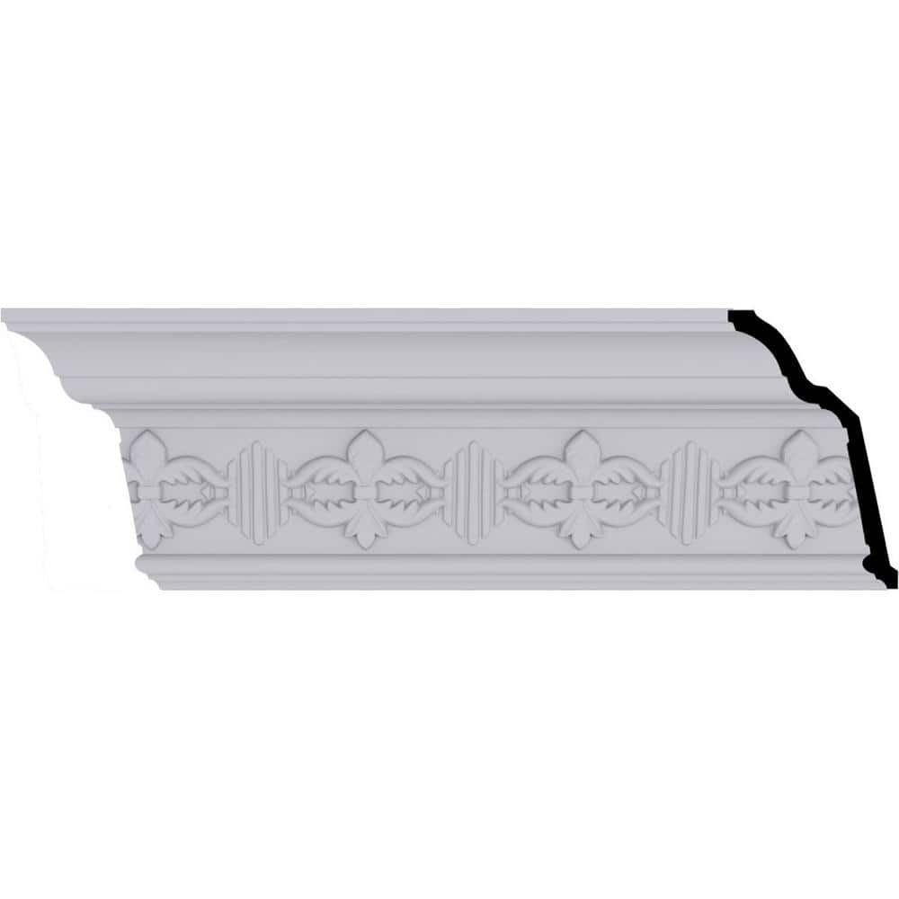Victorian Primed Urethane Crown Moulding Sample, 12-inch