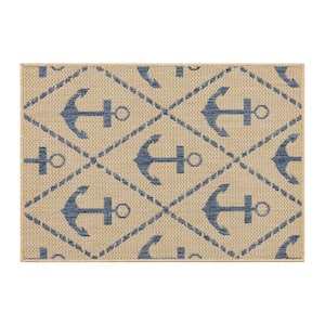 Flatweave Royal Blue Doormat 2 ft. x 3 ft. Indoor/Outdoor Area Rug