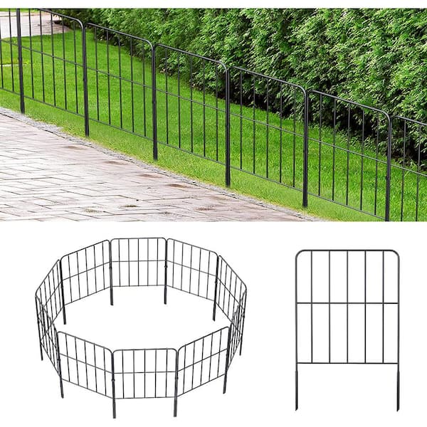 Oumilen Decorative Square Garden Fence Total 27 ft. L x 24 in. H ...