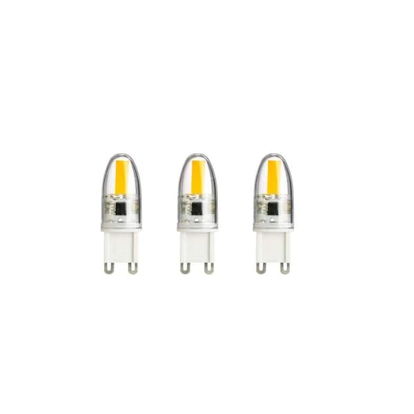 trechter Verzamelen tetraëder Sunlite 25-Watt Equivalent G9 Bi-Pin Base ETL Listed RoHS Compliant  Dimmable Clear LED Light Bulb in Warm White 3000K (3-Pack) HD03257-3 - The  Home Depot