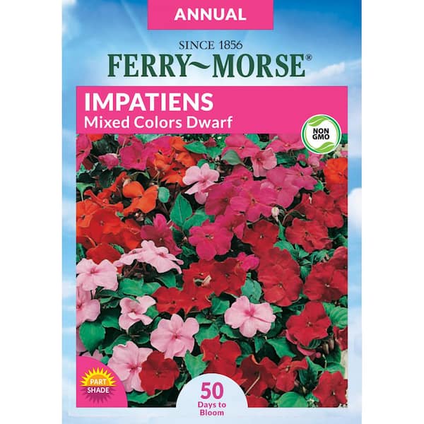 Ferry-Morse Impatiens Mixed Colors Dwarf Pelleted Flower Seed