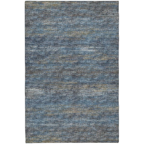Dream Shag Premium Machine Washable Abstract ADS32 Blue 5 ft. x 7 ft. 6 in. Area Rug