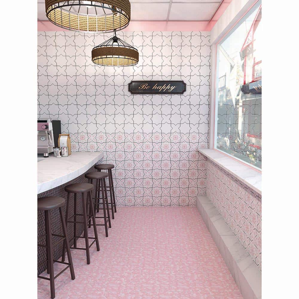 Siena White Star-Shaped Matte Ceramic Accent Tile