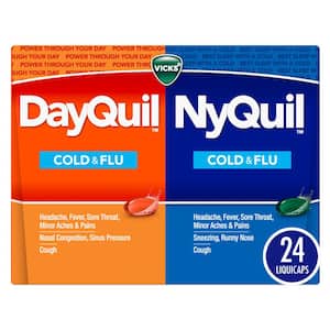 DayQuil and NyQuil Cold and Flu Acetaminophen Liquicaps (24-CNT)