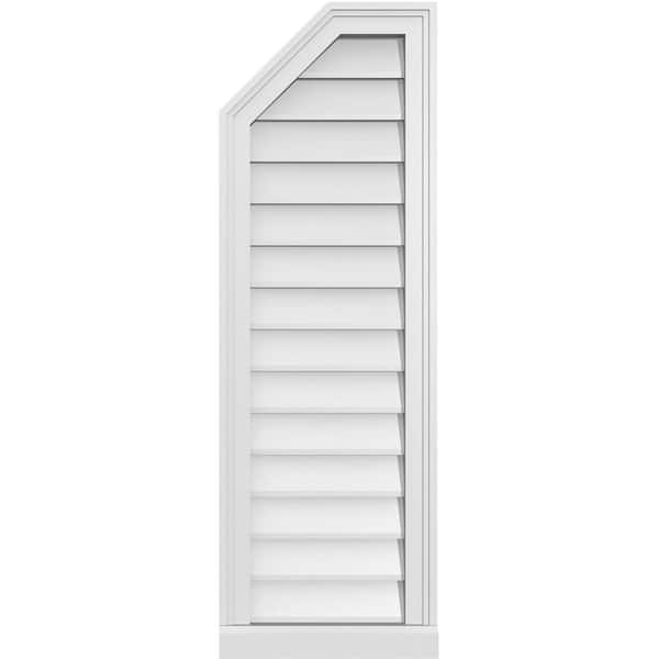 Ekena Millwork 14 in. x 42 in. Octagonal Surface Mount PVC Gable Vent: Decorative with Brickmould Sill Frame