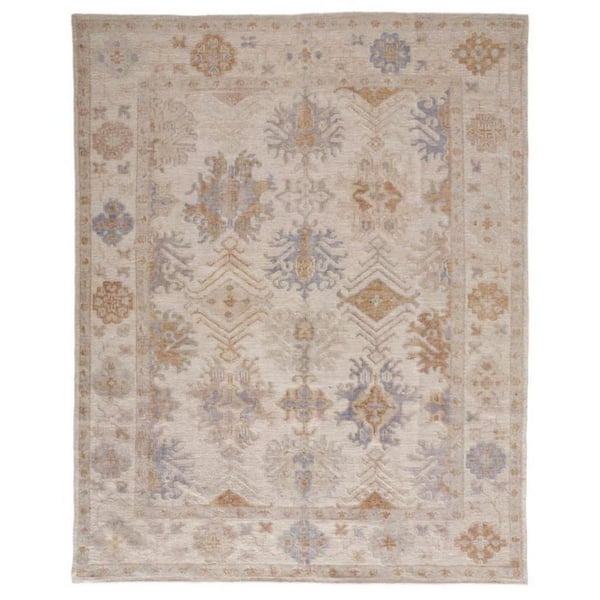 Beige, Brown 4 ft. x 6 ft. Floral Area Rug