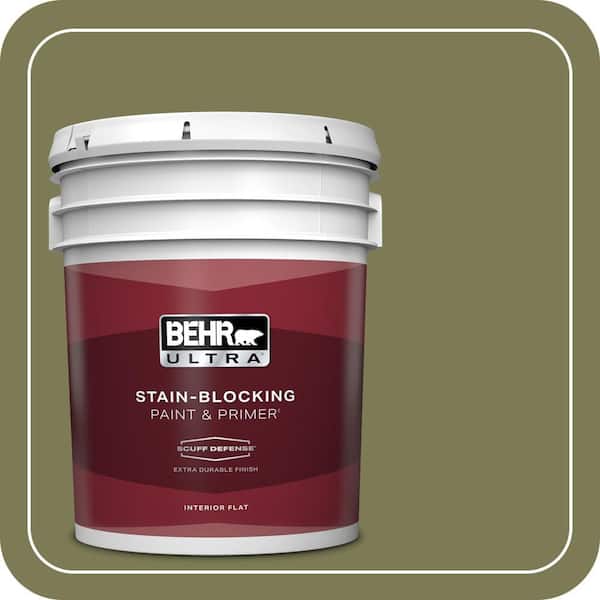 BEHR ULTRA 5 gal. #S370-6 Seaweed Salad Extra Durable Flat Interior Paint & Primer