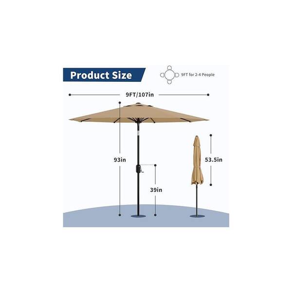 crate and barrel patio umbrellas 9' Round Sunbrella Charcoal Outdoor Patio Umbrella with Tilt Black Frame +  Reviews