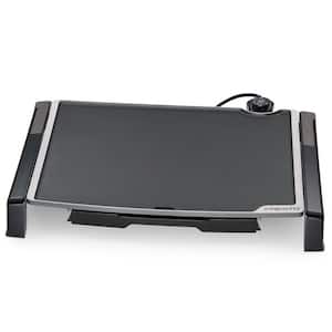 Tilt and Fold 254 sq. in. Black Electric Griddle with Temperature Sensor