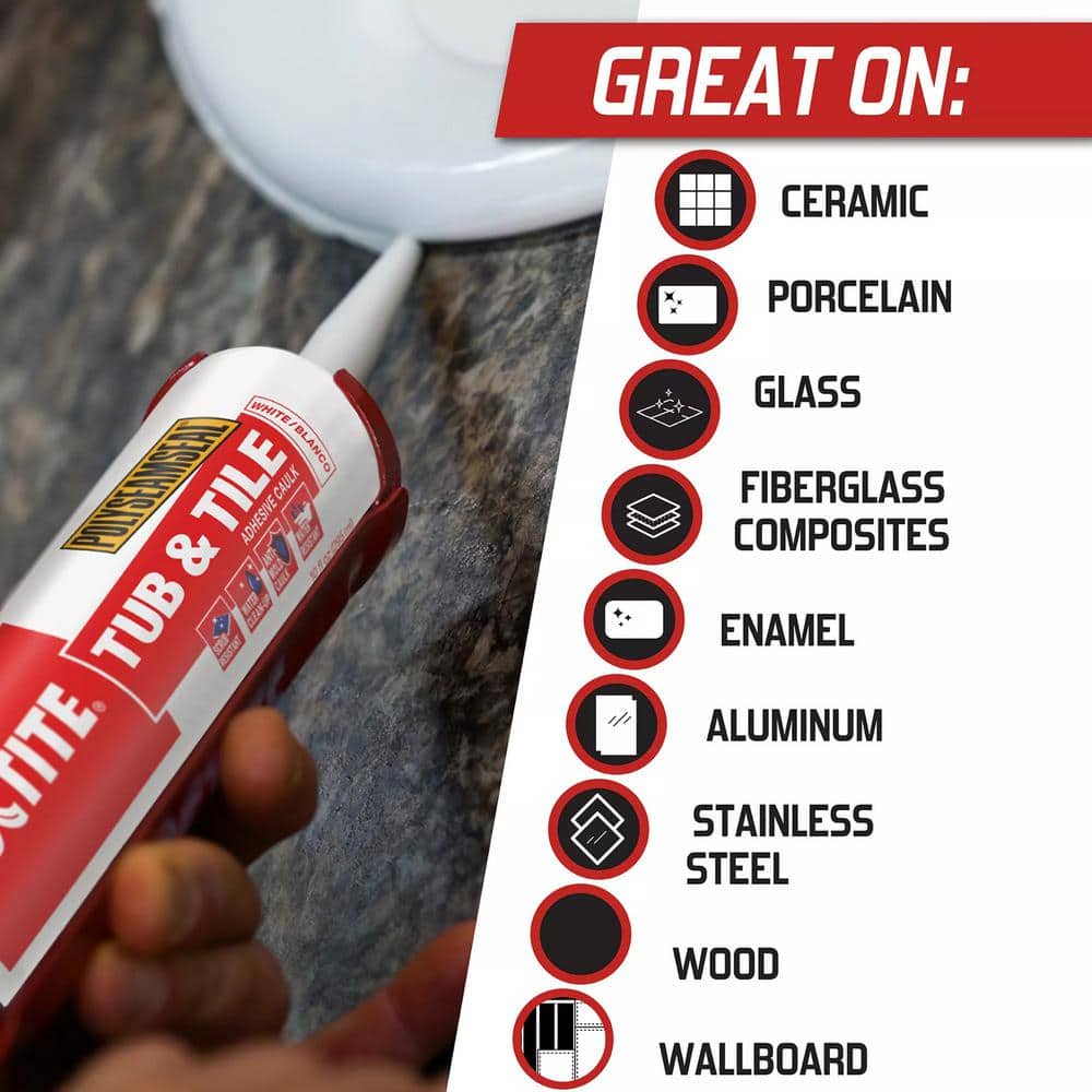 Clear Acrylic Multipurpose Caulk Sealant for Tub and Tile, 10 oz, Pack of 12