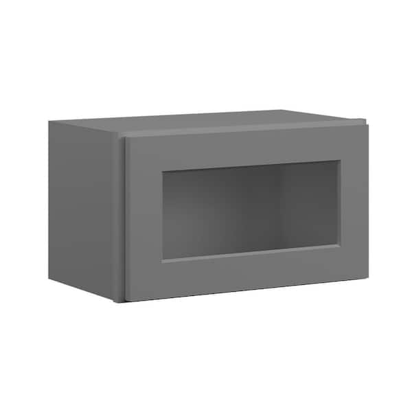 21 in. W x 12 in. D x 12 in. H in Shaker Grey Plywood Ready to Assemble Wall Cabinets without Glass