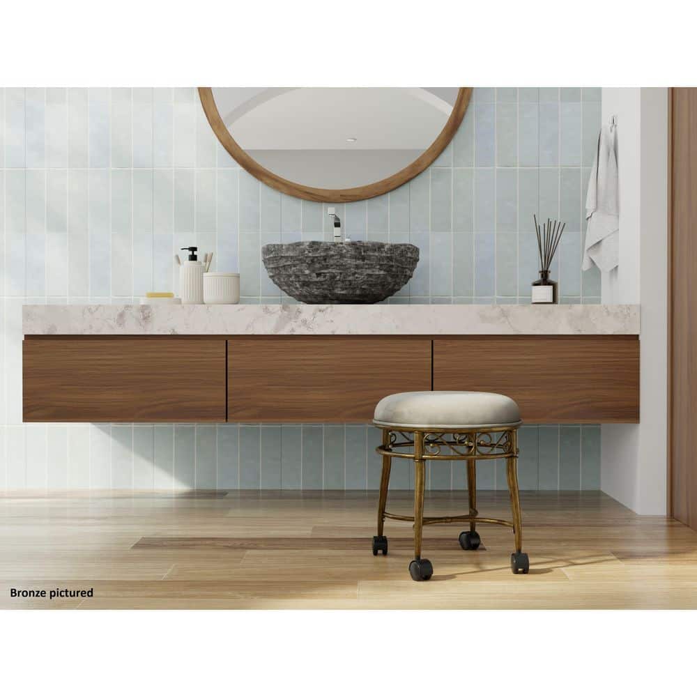 Glam Vanity Stool Favim Carolina Chair Table Victorian Gilded