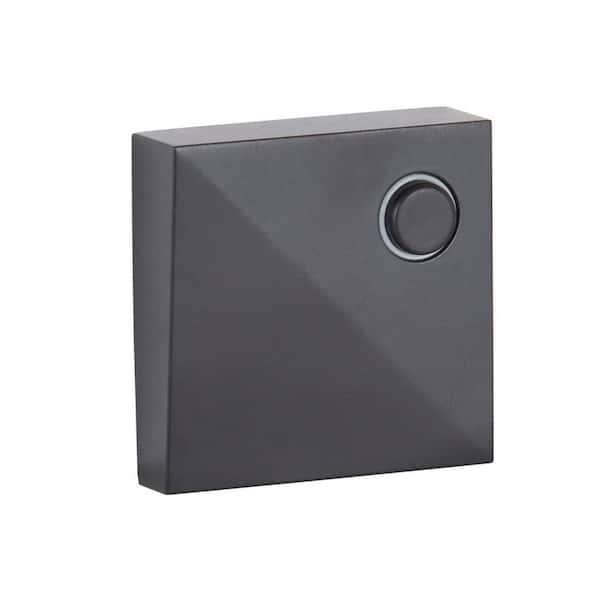 Wired Surface Mount Flat Black Finish Doorbell Push Button with Illuminated LED Chime Button