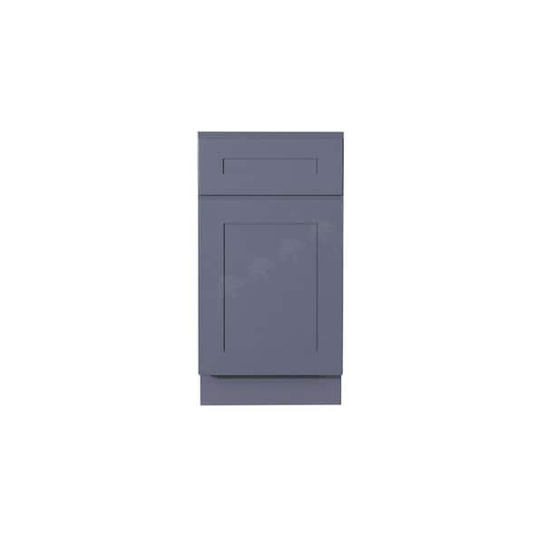 Lancaster Gray Plywood Shaker Stock Assembled Base Wasket Kitchen Cabinet 18 in. W x 34.5 in. H x 24 in. D