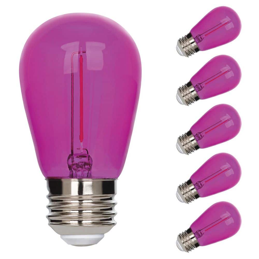40 Watt Equivalent Pink S14 Omni Filament LED Light Bulb Medium (E26) Base, (6-Pack) price history on PriceWatchPro