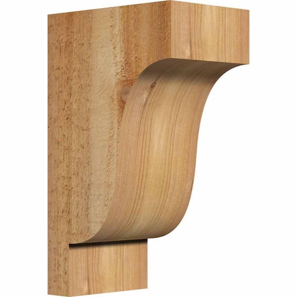Ekena Millwork 4 in. x 6 in. x 10 in. Western Red Cedar Newport Rough Sawn Corbel