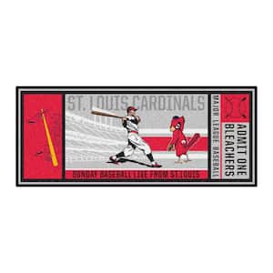 St. Louis Cardinals Gray 2 ft. 6 in. x 6 ft. Ticket Runner Area Rug