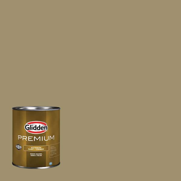 Glidden Premium 1 qt. PPG1102-5 Saddle Soap Flat Exterior Latex Paint