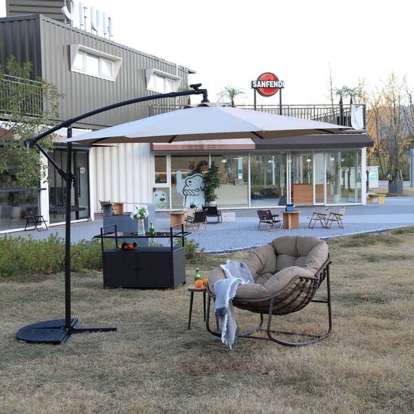extra large patio umbrella with base and lights 15ft Solar Double-Sided Patio Extra Large Twin Umbrella with Led Light