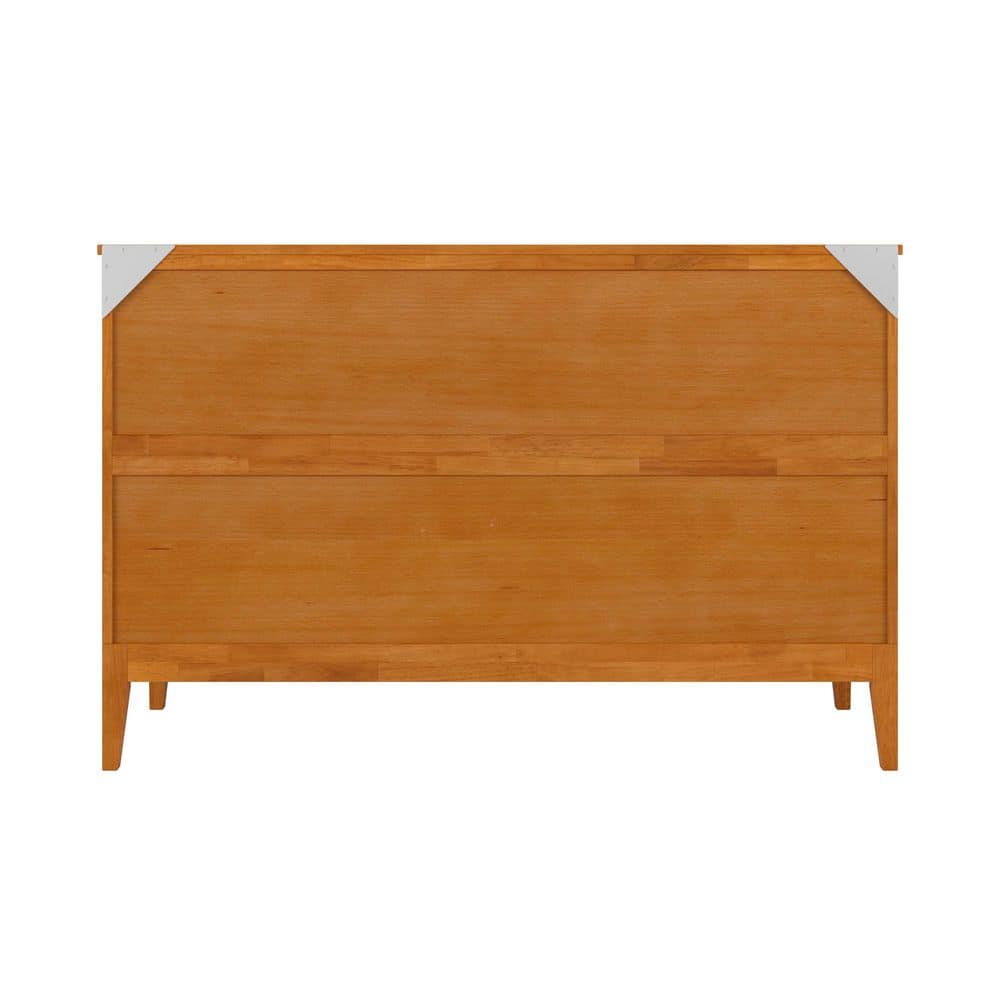 Santa Fe Light Toffee Queen Wood Murphy Bed Chest with Mattress