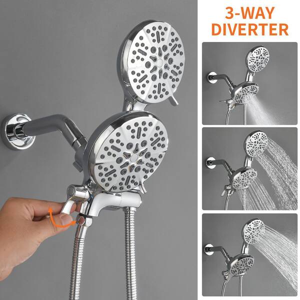 Boyel Living 7-Spray Pattern 5 in. Wall Mount Fixed Shower Head