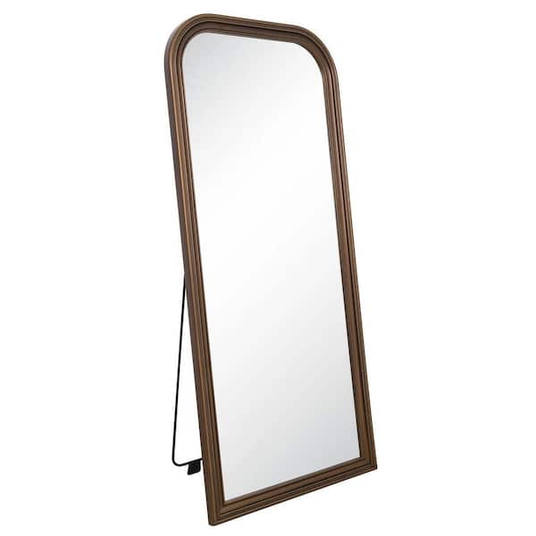 Antique Bronze 32 in. W x 71 in. H Rectangular PU Frame Full Length Mirror Floor Mirror