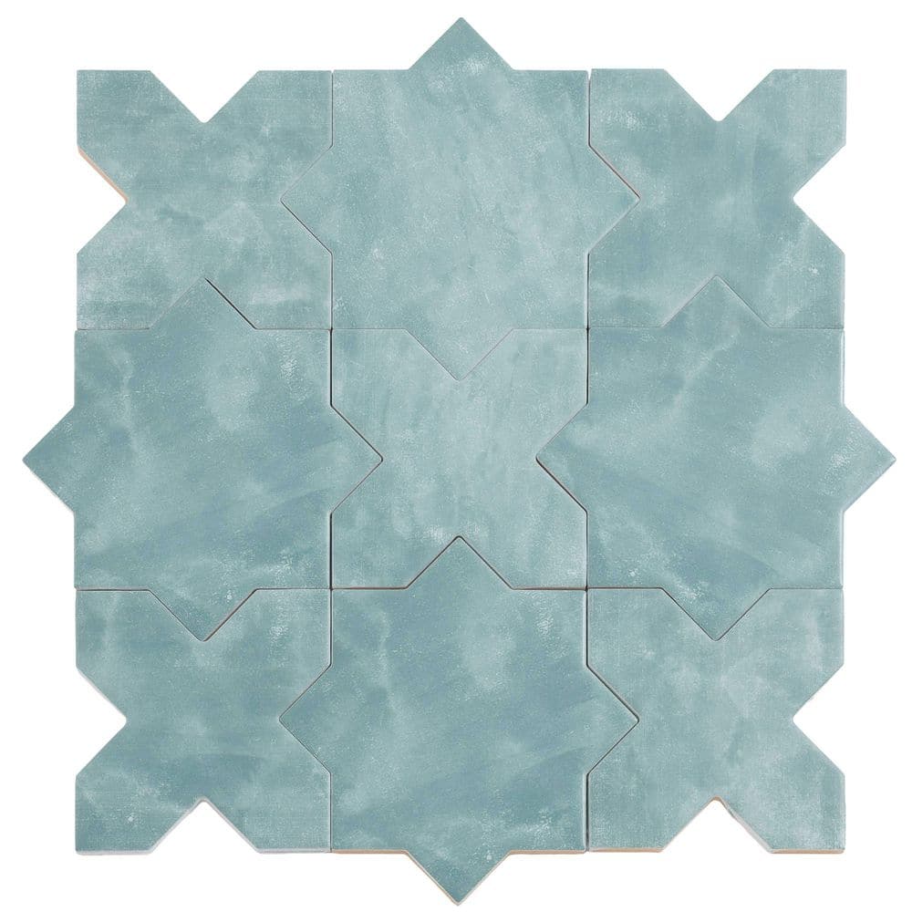 Siena 5.4 in. x 5.4 in. Pistachio Green Star with Cross Matte Ceramic Wall and Floor Tile (10.76 sq. ft./case, 54 Pack) price history on PriceWatchPro