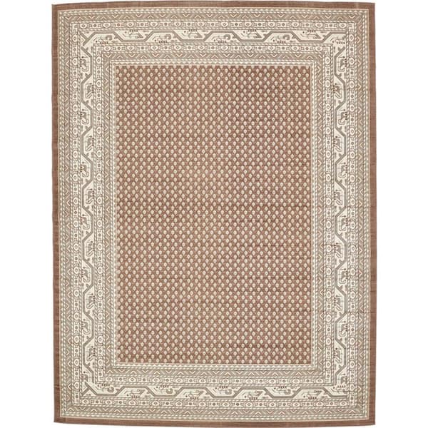 Unique Loom Williamsburg Allover Brown 9' 0 x 12' 0 Area Rug