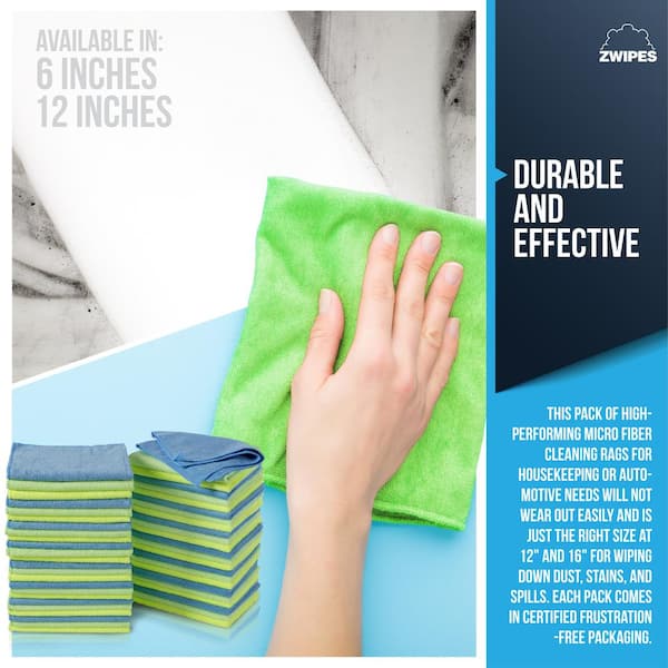 Zwipes Microfiber Cleaning Cloths, Multi-Colored (48-Pack) 948 - The Home  Depot
