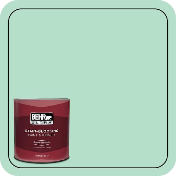 BEHR ULTRA 1 qt. #480C-3 Aqua Bay Extra Durable Flat Interior Paint & Primer