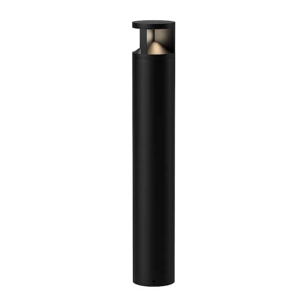 KUZCO Glen 39 in. 1-Light 24-Watt Black 120-Volt 2500 Lumens Hardwired Integrated LED Exterior Landscape Bollard