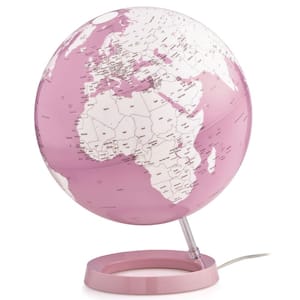 Light and Color 12 in. Pink Designer Series Desktop Globe