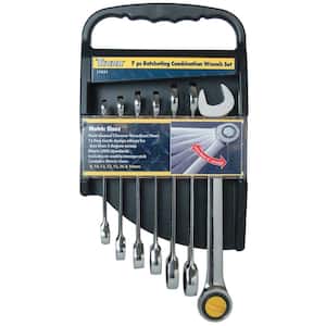 7-Piece Ratcheting Metric Combination Wrench Set