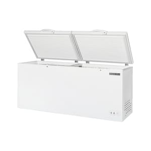 76 in. 30 cu. ft. Manual Defrost Extra Large Chest Freezer with Split Top, Locking Lids, Garage Ready, in White