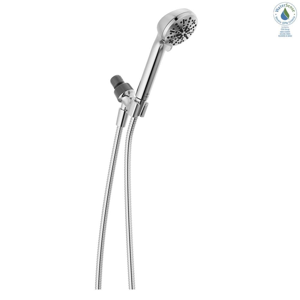 Chrome Adjustable Multi-Head Handheld Shower with Hose