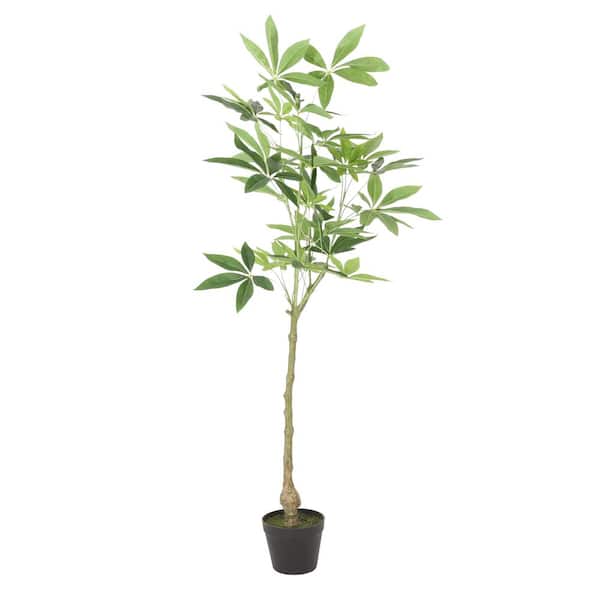 Afoxsos 5 ft. Artificial Money Tree in Planter Pot Pachira Aquatica