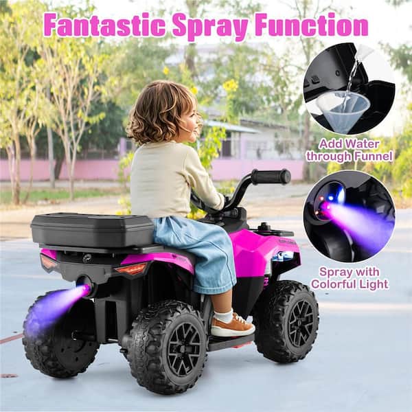 Costway 6V Toddler Ride On Electric Car ATV with Lights & Music