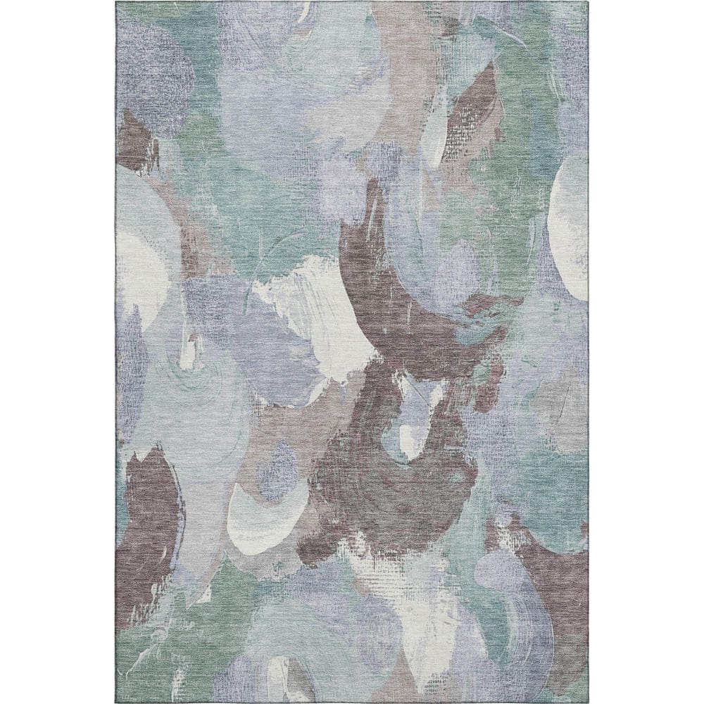 Mayfield Premium Machine Washable Abstract AMF1965 Seafoam 9 ft. x 12 ft. Area Rug price history on PriceWatchPro