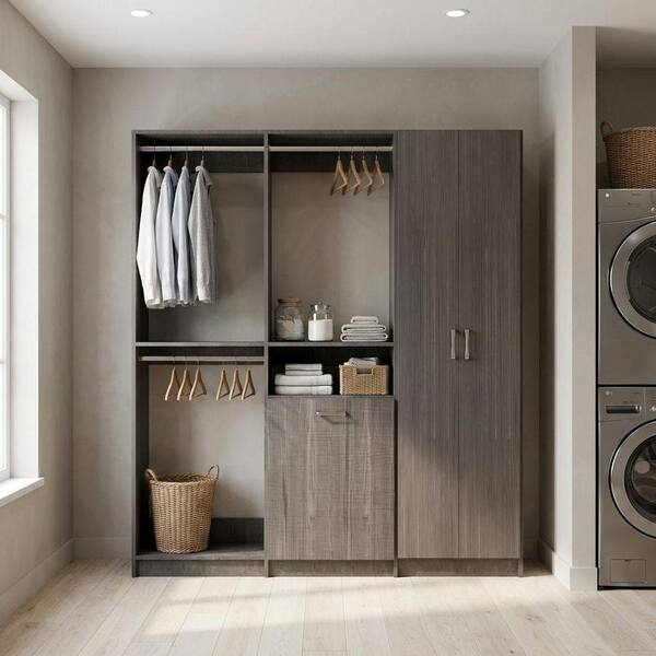 MODULAR CLOSETS Alto Laundry Room 70.5 in W Grey Double Hang, Hang