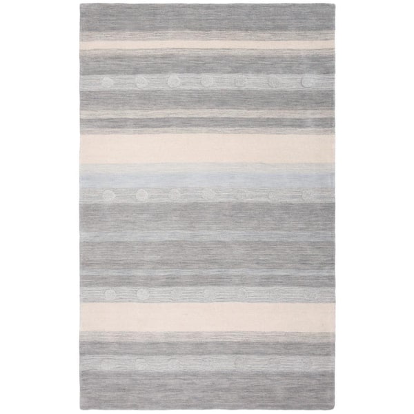 SAFAVIEH Kids Gray/Ivory 8 ft. x 10 ft. Polka Dot Area Rug