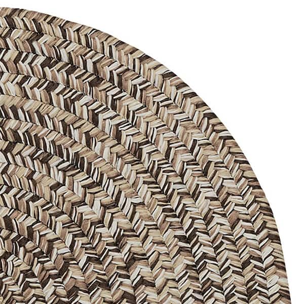 Carrington Tweed Brown 5 ft. x 7 ft. Oval Indoor/Outdoor Area Rug
