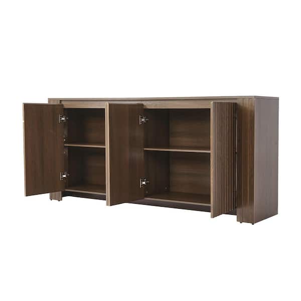 チョコキャビネット Uixe Chocolate 31.69 in. H 4 Doors Accent Storage Cabinet With 2