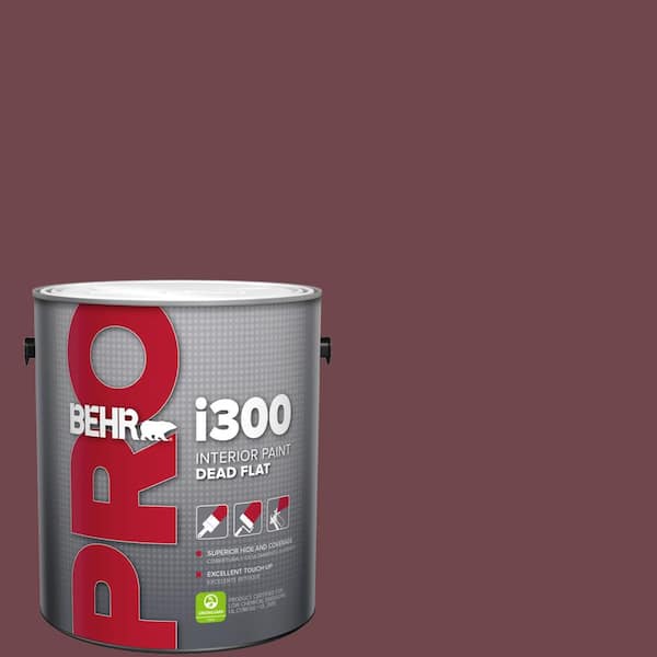 BEHR PRO 1 gal. #PPU1-14 Formal Maroon Dead Flat Interior Paint