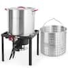 outermust Seafood Boiling Kit 60 qt. Crawfish Boiler with Seafood Boil Pot and Steam Basket SK60-01